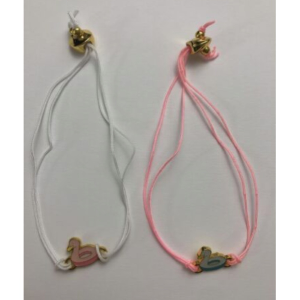 Lucky Fortune BFF Friendship Charm Bracelets Set Of 2 Adjustable Pool Float Swan
